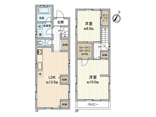 所沢市宮本町2丁目 中古戸建 間取図(平面図) 間取図(平面図)
