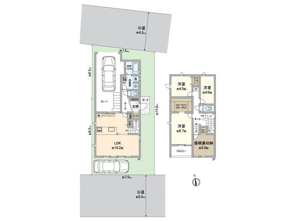 所沢市大字山口 戸建 間取図(平面図)