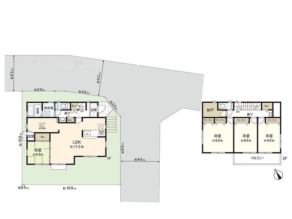 所沢市小手指台 戸建 間取図(平面図)