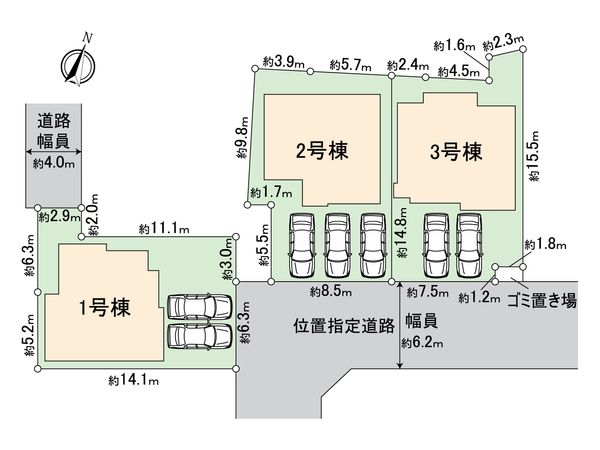 所沢市上安松 新築3号棟 間取図(平面図)