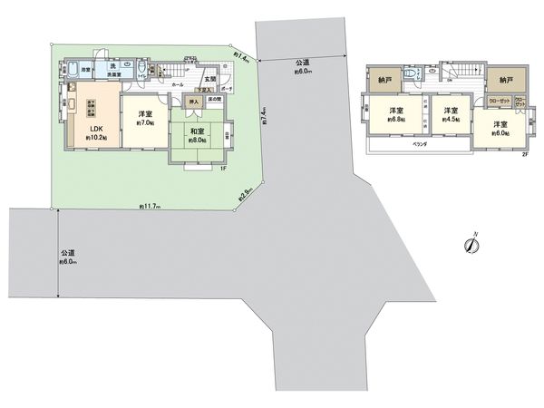 入間市東町7丁目 戸建 間取図(平面図)