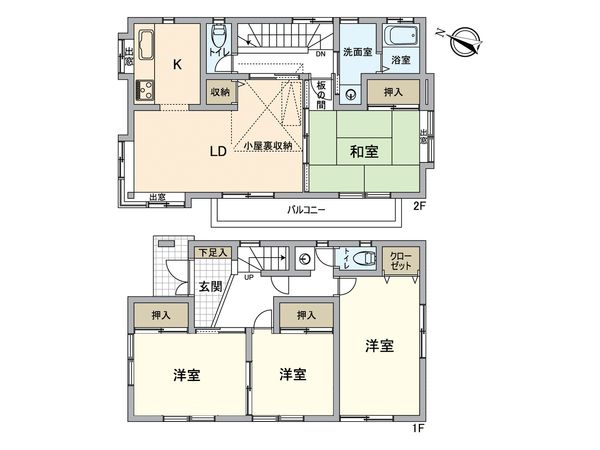 所沢市荒幡 戸建 間取図(平面図)