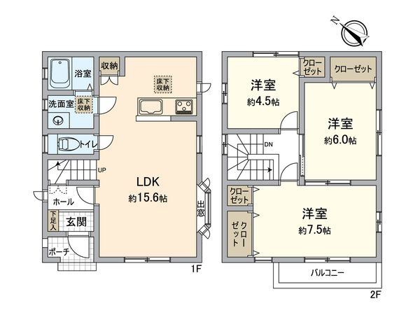 所沢市荒幡  戸建 間取図(平面図)