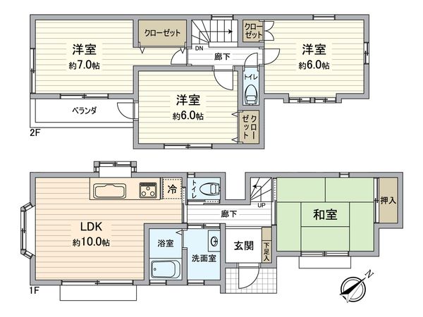 狭山市広瀬東2丁目 中古戸建 間取図(平面図) 狭山市広瀬東2丁目 中古戸建 間取図(平面図)
