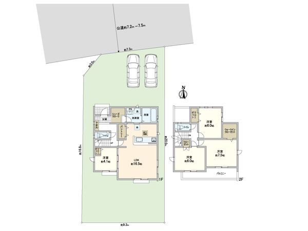 所沢市小手指南2丁目 新築3号棟 間取図(平面図) 所沢市小手指南2丁目 新築3号棟 間取図(平面図)
