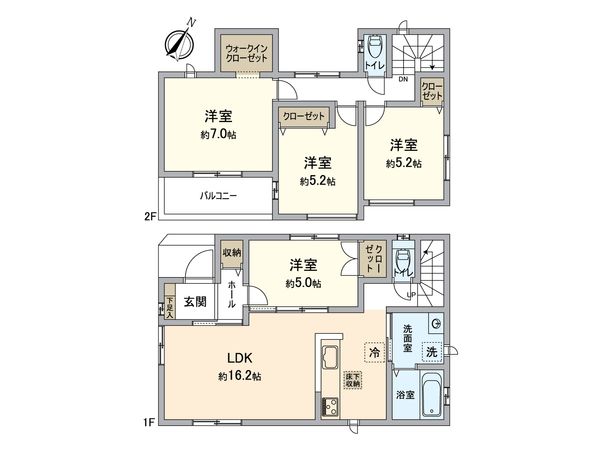 狭山市富士見2丁目 新築1号棟 間取図(平面図)