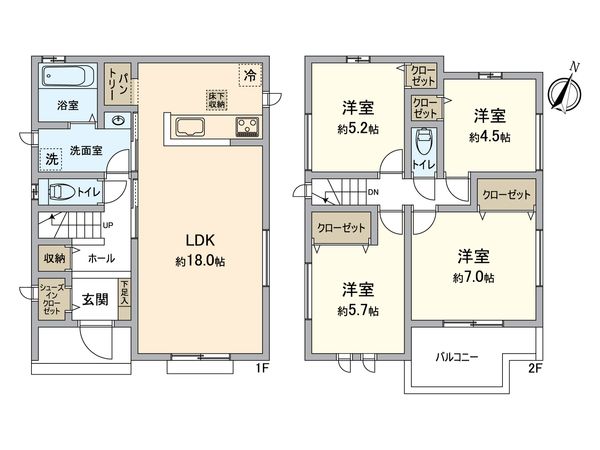 狭山市入間川 新築戸建 間取図(平面図)