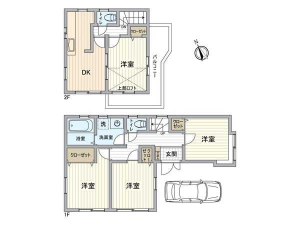 所沢市小手指南1丁目 戸建 間取図(平面図) 所沢市小手指南1丁目 戸建 間取図(平面図)