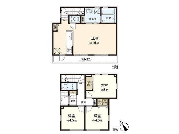 所沢市久米 戸建 間取図(平面図) 所沢市久米 戸建 間取図(平面図)