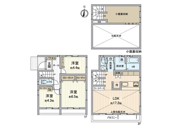 所沢市荒幡 新築戸建 間取図(平面図) 所沢市荒幡 新築戸建 間取図(平面図)