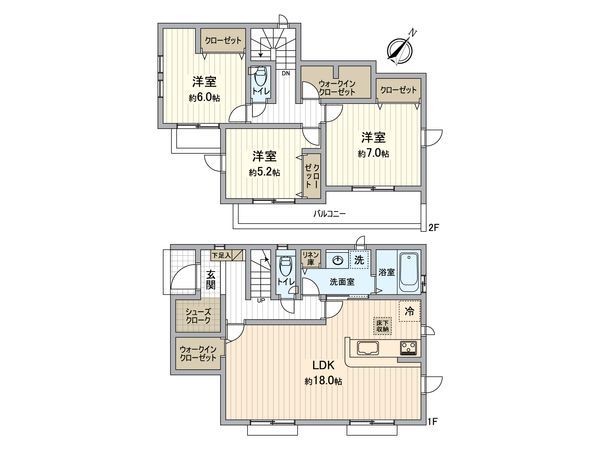 所沢市大字中富 新築戸建9号棟 間取図(平面図) 所沢市大字中富 新築戸建9号棟 間取図(平面図)