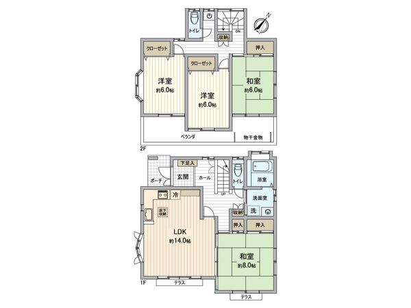 狭山市狭山台4丁目 戸建 間取図(平面図) 狭山市狭山台4丁目 戸建 間取図(平面図)