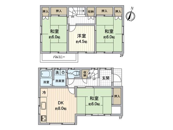所沢市上新井3丁目 戸建 間取図(平面図) 所沢市上新井3丁目 戸建 間取図(平面図)