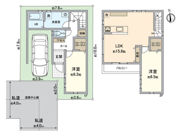 所沢市大字松郷 新築戸建 間取図(平面図) 所沢市大字松郷 新築戸建 間取図(平面図)