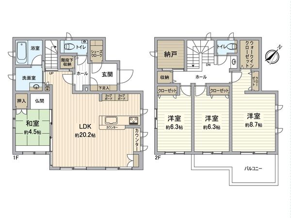 所沢市下富 戸建 間取図(平面図) 所沢市下富 戸建 間取図(平面図)