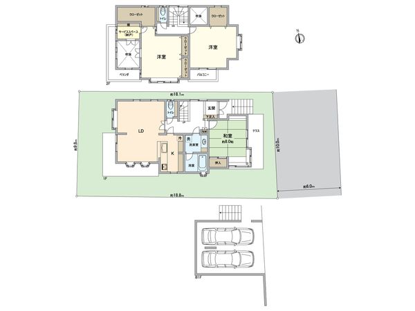 所沢市小手指町2丁目 戸建 間取図(平面図) 間取図(平面図)