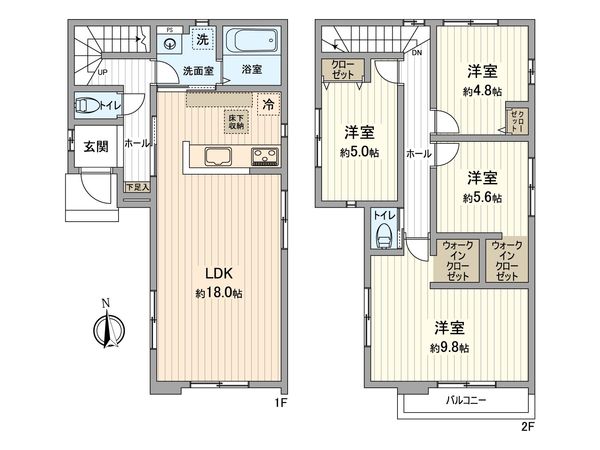 所沢市寿町 新築戸建 間取図(平面図)