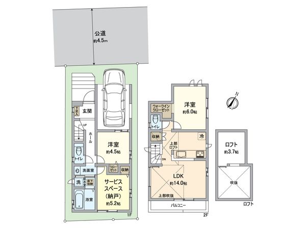 狭山市中央4丁目 新築戸建 間取図(平面図)