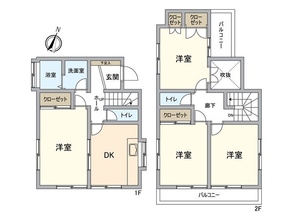 所沢市大字山口 戸建 間取図(平面図) 所沢市大字山口 戸建 間取図(平面図)