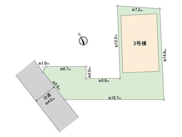 狭山市柏原 新築3号棟 区画図 狭山市柏原 新築3号棟 区画図