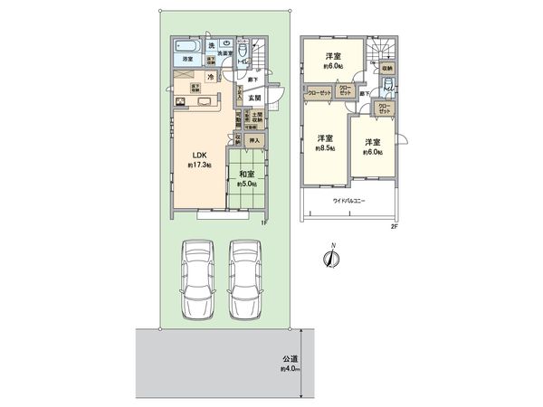 東村山市富士見町3丁目 新築1号棟 間取図(平面図) 東村山市富士見町3丁目 新築1号棟 間取図(平面図)