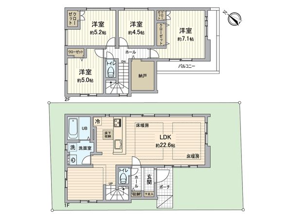 清瀬市元町2丁目 新築戸建 間取図(平面図)