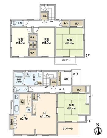所沢市上山口 戸建 間取図(平面図) 所沢市上山口 戸建 間取図(平面図)