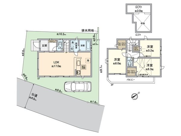 所沢市山口 新築戸建 間取図(平面図) 所沢市山口 新築戸建 間取図(平面図)