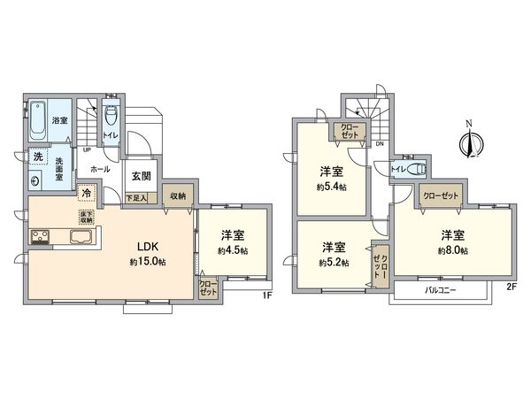 狭山市狭山台2丁目 新築戸建 間取図(平面図) 狭山市狭山台2丁目 新築戸建 間取図(平面図)