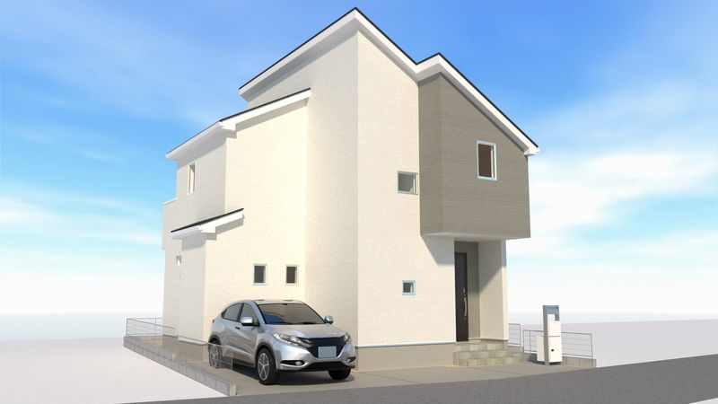 所沢市西狭山ケ丘1丁目 新築戸建 外観パース図 所沢市西狭山ケ丘1丁目 新築戸建 外観パース図