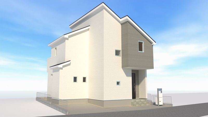 所沢市西狭山ケ丘1丁目 新築戸建 外観パース図 所沢市西狭山ケ丘1丁目 新築戸建 外観パース図