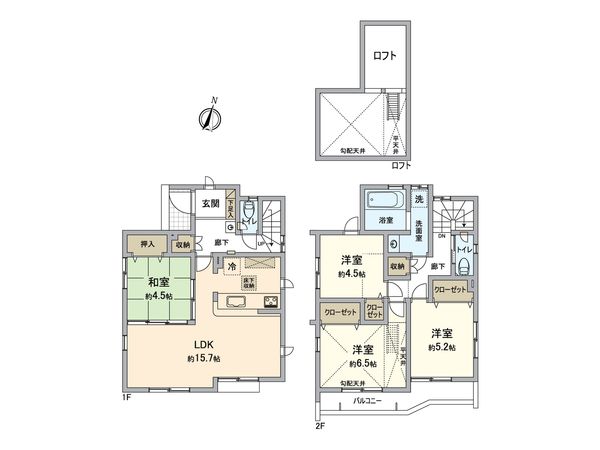 東村山市秋津町4丁目 新築戸建 間取図(平面図) 東村山市秋津町4丁目 新築戸建 間取図(平面図)
