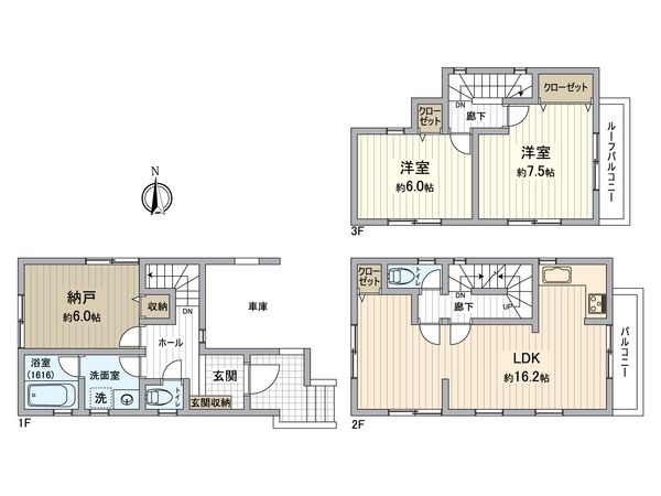 所沢市北秋津 戸建 間取図(平面図) 所沢市北秋津 戸建 間取図(平面図)