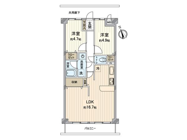サンライズマンション所沢けやき台 間取図(平面図)