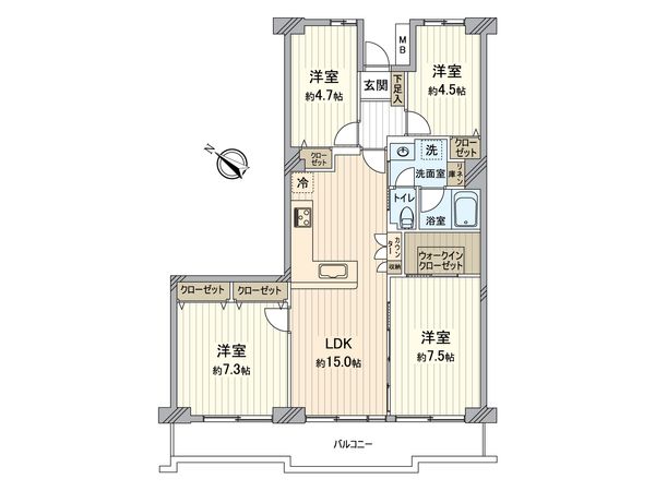ガーデンシティ狭山弐号館 間取図(平面図) 間取図(平面図)