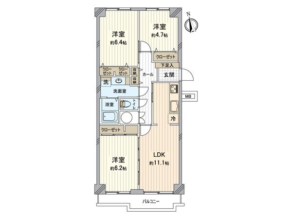 小手指ハイツL棟 間取図(平面図) 小手指ハイツL棟 間取図(平面図)