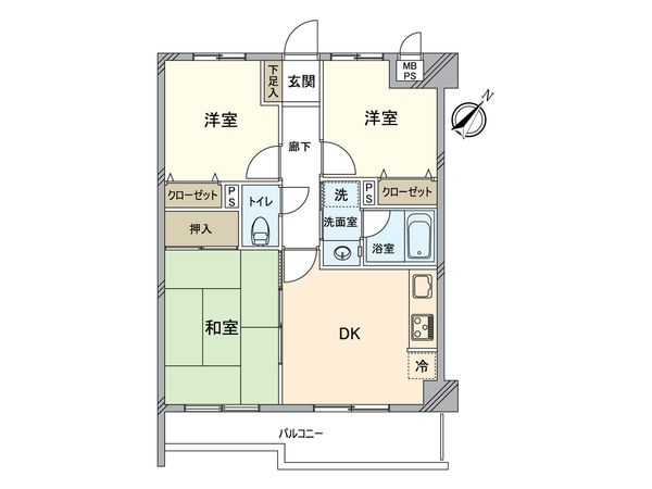 ライオンズマンション東所沢第参 間取図(平面図)
