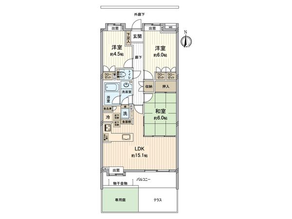 パークハイツ小手指 間取図(平面図)