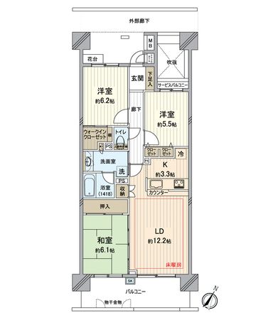 ゼファー所沢ペップスパーク 間取図(平面図) 間取図(平面図)