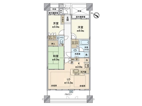 リーデンススクエア所沢けやき台 間取図(平面図) リーデンススクエア所沢けやき台 間取図(平面図)