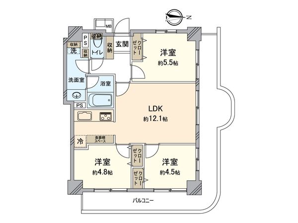 コンセールタワー所沢 間取図(平面図) コンセールタワー所沢 間取図(平面図)