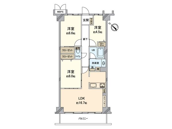 エステスクエア新所沢 間取図(平面図) 間取図(平面図)