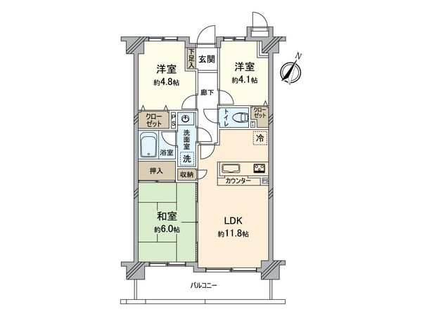 シャルマンコーポ東所沢 間取図(平面図) 間取図(平面図)