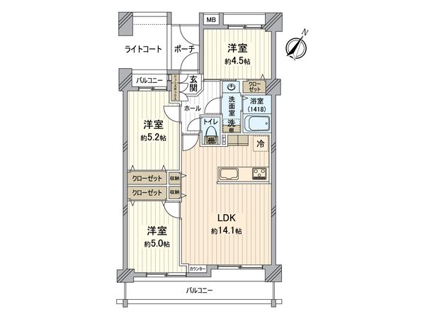 アーベイン狭山ガーデンコート 間取図(平面図) 間取図(平面図)