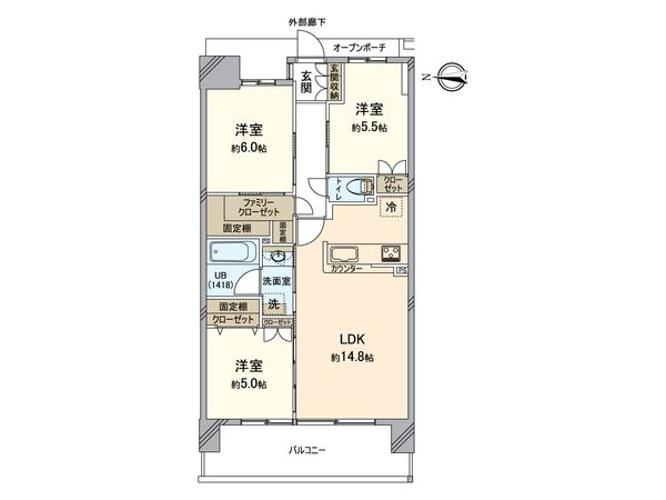 イニシア所沢 間取図(平面図) 間取図(平面図)