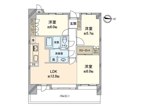 サーパスシティ所沢 間取図(平面図) 間取図(平面図)