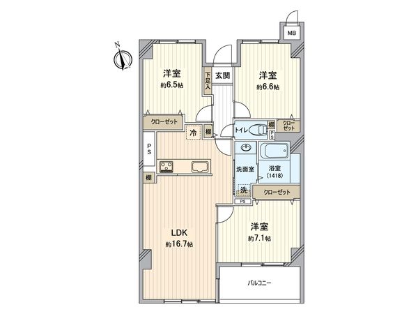 レクシオ西所沢 間取図(平面図) レクシオ西所沢 間取図(平面図)