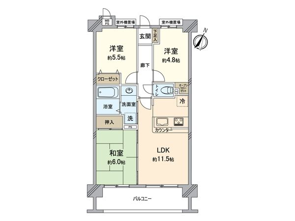 ライオンズガーデン航空公園 間取図(平面図) ライオンズガーデン航空公園 間取図(平面図)