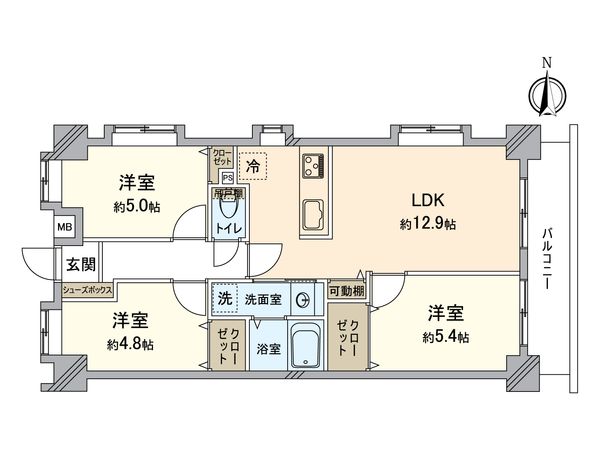 オレンジコート小手指 間取図(平面図) 間取図(平面図)