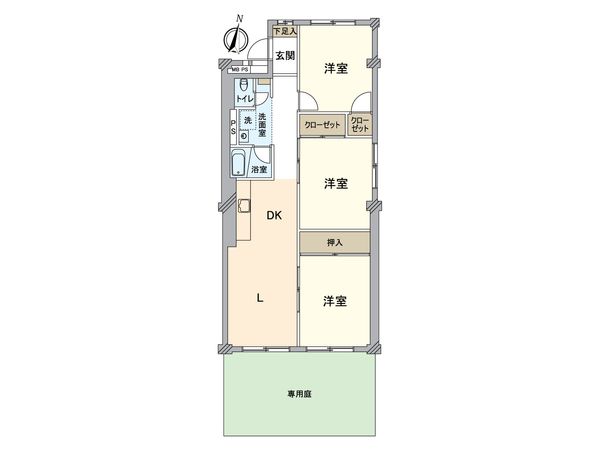 所沢コーポラス G棟 間取図(平面図) 所沢コーポラス G棟 間取図(平面図)
